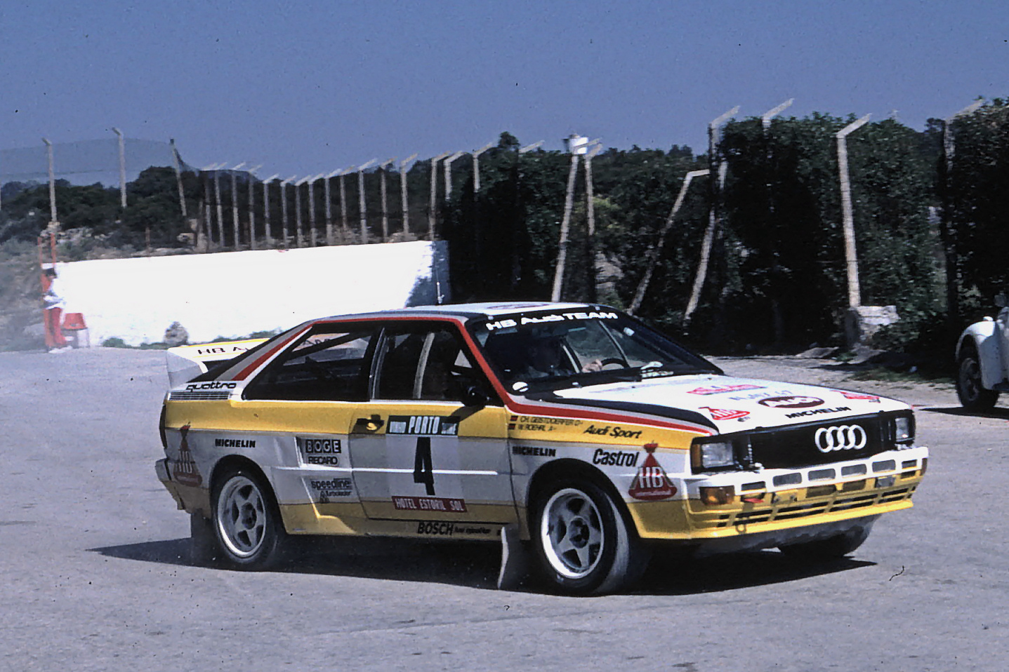 Quattro A2 used in 1984 Portugal Rally Photo: Wiki