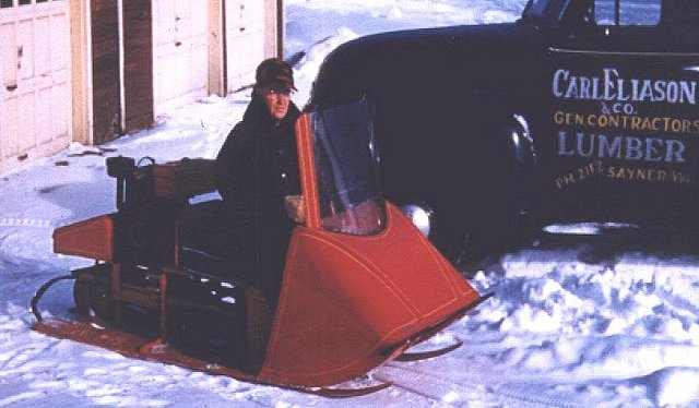 Eliason on his K-12 model Photo: Eliason-snowmobile