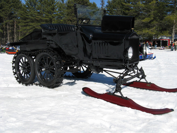 Model T snow conversion  Photo: advrider.com