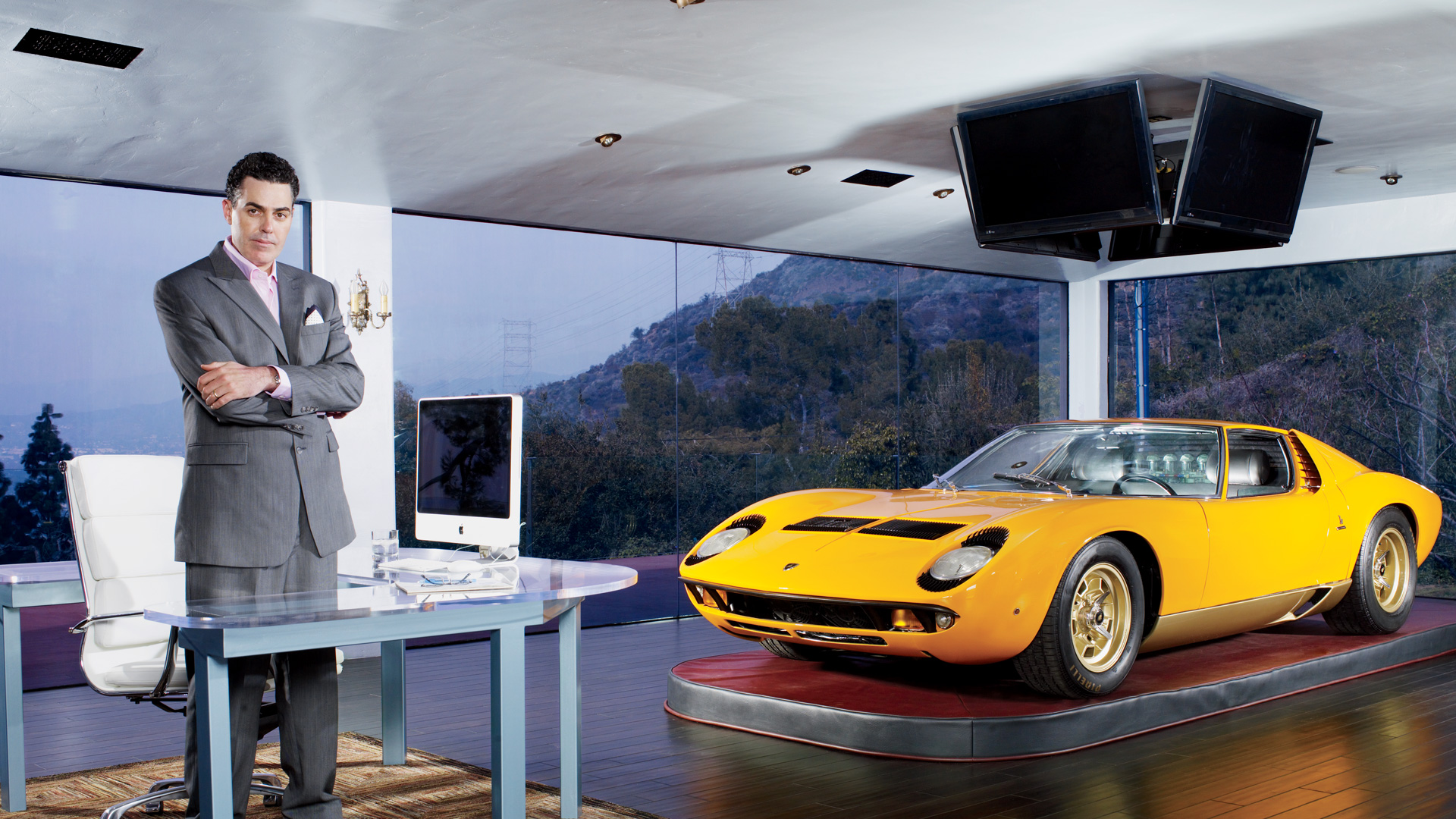 adam carolla lamborghini living room