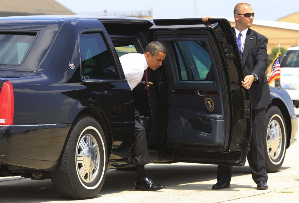 The presidential limo otherwise known as the beast