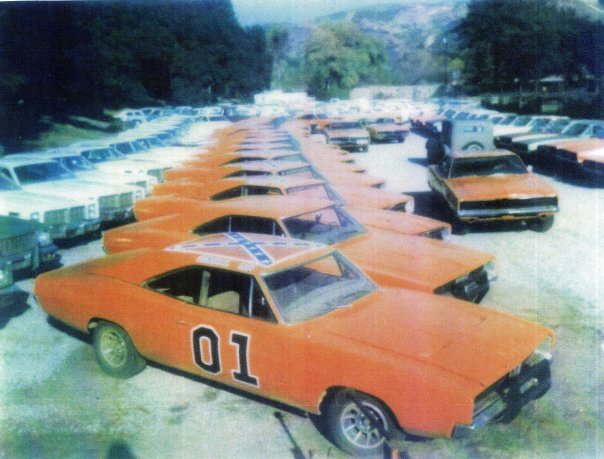 The fleet of cars used for the filming. Photo: carlust